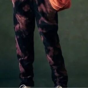 Anthro Purple/Blue Tie-Dye Overalls